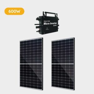 600w solar system, a 600w micro inverter and 2 400w solar panles.