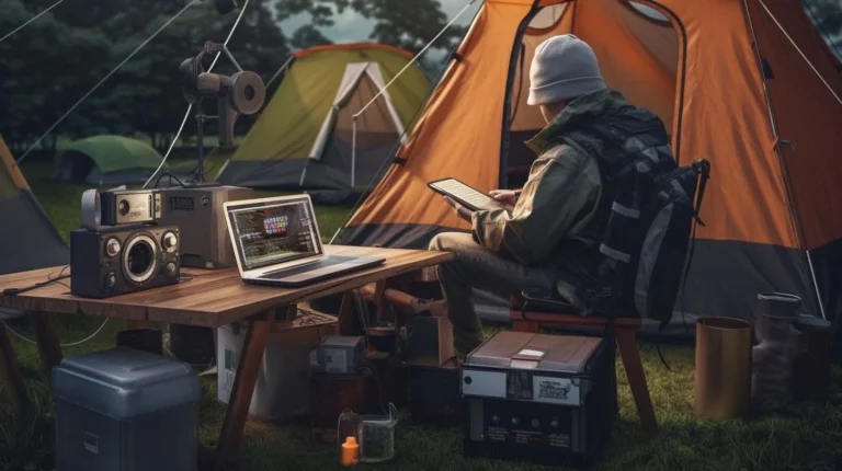 A person calculating their camping power needs. phones, mini-refrigerator, fans and so on. The Ultimate Guide to Choosing the Right Portable Power Station