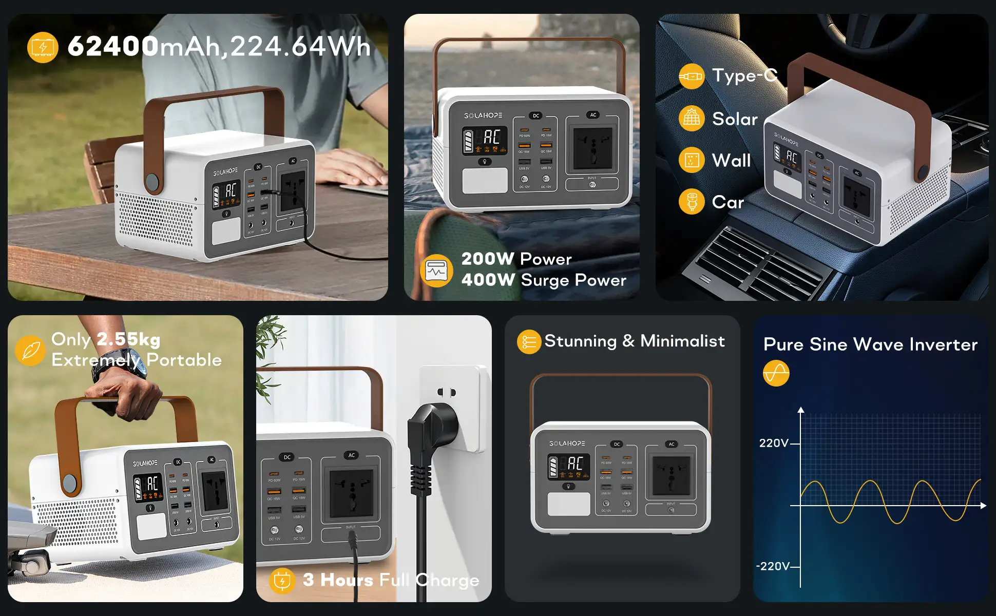 solahope m200 portable power station 