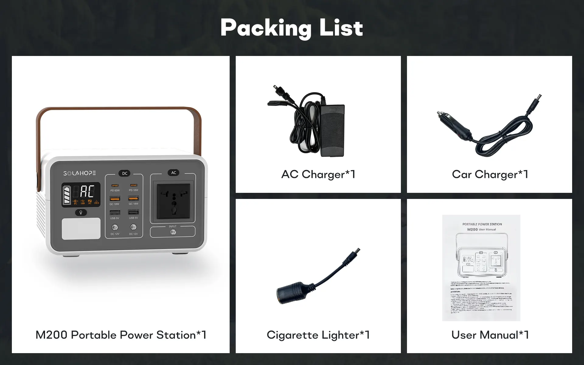 solahope m200 portable power station